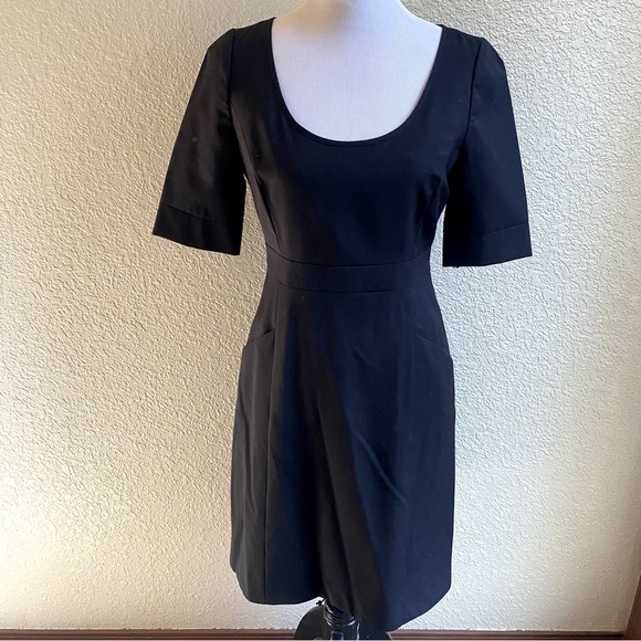 J. Crew Dresses & Skirts - J. Crew Caryn Dress 100% Wool Solid Black Short Length and Sleeves Business: 4